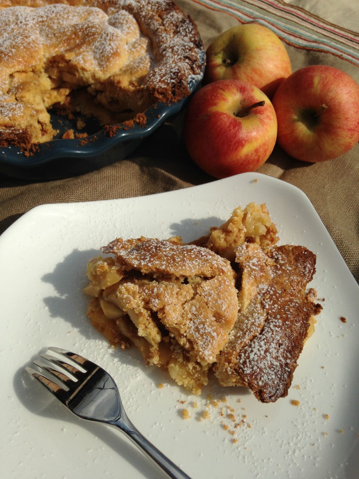 La mia apple pie di mele e amaretti