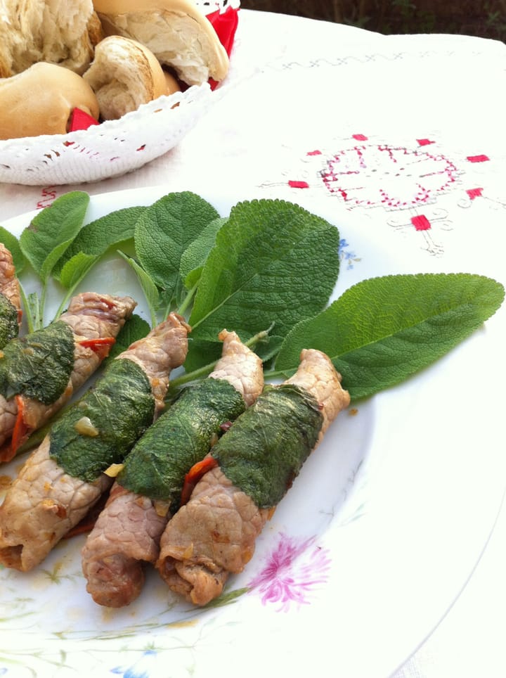 Involtini di jamon serrano e chorizo